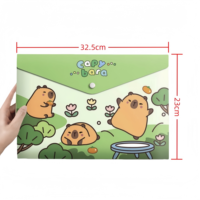 Pochette à documents A4 personnalisée en PVC transparent avec bouton-pression, surface brillante/mate/givrée, pour l'école et le bureau, porte-documents en PP