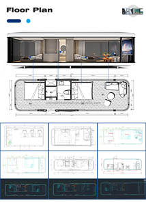 Capsula Spaziale <span class=keywords><strong>Mobile</strong></span> Prefabbricata Modulare <span class=keywords><strong>per</strong></span> Casa, Hotel, Cabina, Camera Piccola con Cucina e Bagno - Product Image 4