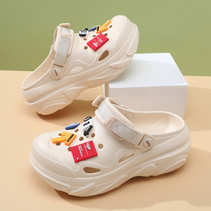 Women's Platform <b>Clogs</b> EVA Soles Beige Khaki Black 35-40 Non Slip Breathable Outdoor Beach Wear - Product Image 1