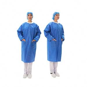 निट कफ लैब कोट डिस्पोजेबल कोट एसबीपीपी लैब कोट - Product Image 1