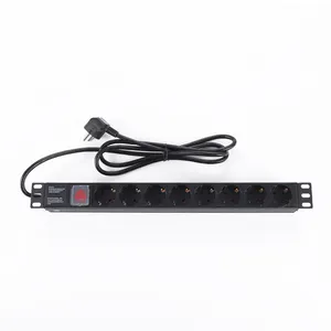 Customized 8 Ports 19'' Power Distribution Network Germany PDU Socket