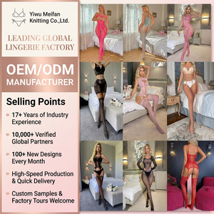 Set di Lingerie in <span class=keywords><strong>Pizzo</strong></span> Personalizzato OEM, <span class=keywords><strong>Body</strong></span> Stocking Sexy a Rete Senza Cuciture per Donne, Calze in Rete di Nylon Integrali - Product Image 2