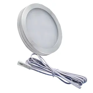 Iluminação para armário de 2w, alumínio, led, balcão de choque, cozinha, luminárias de iluminação com 12v, plugue adaptador, ultra fino, kits de luzes