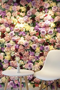 Decorazione Murale per Caffetteria/Bar con Fiori di Rosa Primaverili - Product Image 4