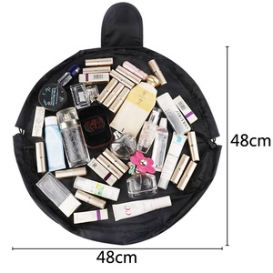 Sac de rangement de voyage avec cordon de serrage Oxford multifonctionnel avec logo personnalisé Sac de sympathie Fermeture à glissière avec cordon de serrage paresseux pour maquillage cosmétique - Product Image 2