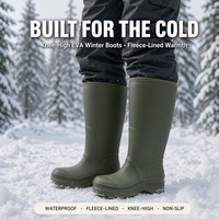 Bottes d'hiver imperméables en polaire thermique, légères, hautes jusqu'au genou, antidérapantes, pour le froid, la neige et les activités de plein air