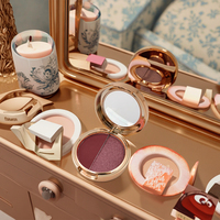 Palette d'ombres à paupières minérales imperméables en gros, marque privée, poudre scintillante, double teinte, dégradé, boîte dorée pour peau claire