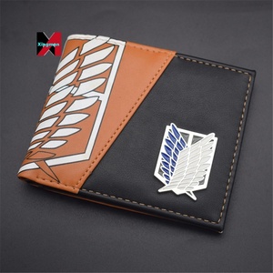 Attack on Titan Shingeki No Kyojin Cartoon Men PU Cartera corta de cuero con tarjetero Monedero - Product Image 5