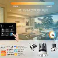 Nouveau design Spots intelligents Tuya Dali Tunable Motion Sensor Knx Wifi BT Dimmable Downlight Embedded Mask Ceiling Downlight