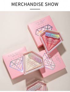 Poudre pressée illuminatrice HANDAIYAN, design diamant, pour le nez, le visage, les <span class=keywords><strong>yeux</strong></span>, OEM ODM, logo personnalisé - Product Image 6