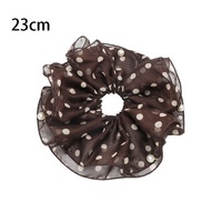 Daou Chouchous pour cheveux surdimensionnés de 23 cm avec pois et perles, accessoires capillaires élégants à haute élasticité pour femmes et filles, pour la décoration