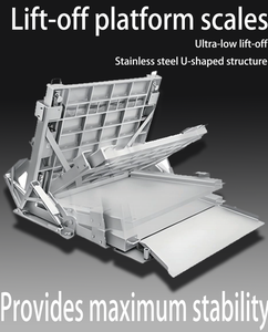 Balance plateforme industrielle ultra-basse PX, hauteur 80 mm, avec cadre anti-torsion renforcé, pour pesage de fûts et palettes - Product Image 2