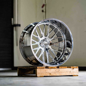 Jantes de camionnettes forgées, polies brillantes, à lèvre profonde, large configuration 6139.7 26x16, style tout-terrain pour - Product Image 6