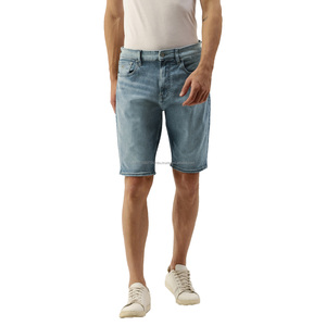 Summer New Men Fashion Stretch Causal Short Jeans Denim Shorts <b>Blue</b> Black Denim Swear Men's Shorts - Product Image 1