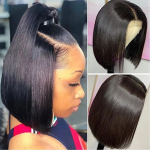 Perruque Lace Front wig lisse brésilienne — rxy, cheveux naturels, Bob <span class=keywords><strong>court</strong></span>, <span class=keywords><strong>2022</strong></span> cheveux humains, vente en gros, offre spéciale, 100% - Product Image 3