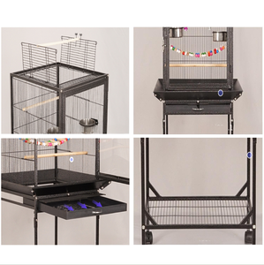 <span class=keywords><strong>Cage</strong></span> à oiseaux moderne de grande taille moyenne pour poulets et perroquets, construction solide en fer et en métal, cadre en acier inoxydable, maison de reproduction d'intérieur - Product Image 5