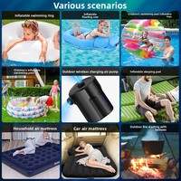 Pompe à air USB intégrée 5000 mAh en ABS pour matelas gonflable/bouée de natation, gonfleur électrique sans fil portable pour extérieur