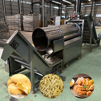Grote capaciteit continue diepvriezer SUS304 automatische oliefilterende friteuse voor voedselverwerkingsbedrijven