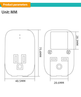 Protecteur de surtension USA Plug type 110V 20A, protecteur de tension de réfrigérateur protecteur de surtension hdmi