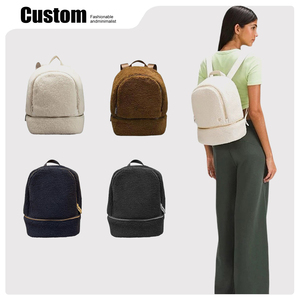 Custom Bohemian Style Mini Coin <b>Purse</b> 3L Buckle Portable Fleece Women's <b>Backpack</b> Polyester Lining Versatile for Summer Spring - Product Image 1