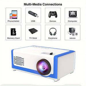 Proyector LED con USB, Mini Proyector Portátil 1080P, Control Remoto, Proyector de Películas para Interiores/Exteriores M1 - Product Image 6