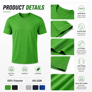 Custom Logo Denim Sporty Quick-Dry Performance Sports T-<b>Shirt</b> <b>100</b>% <b>Polyester</b> Breathable Lightweight Gym Team Uniform Wholesale - Product Image 4