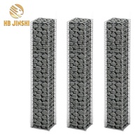 Mur en gabions en acier galvanisé, fil de 4,0 mm, trou carré de 100x50x50 cm, clôture de soutènement et écran, boîte en gabions soudée