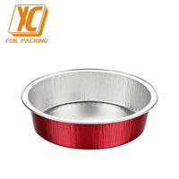 Mini moules à tarte en aluminium de 4 pouces, 8 oz, couvercle de récipient jetable 200ml pour la cuisson des tartes, des gâteaux, petite boîte en aluminium
