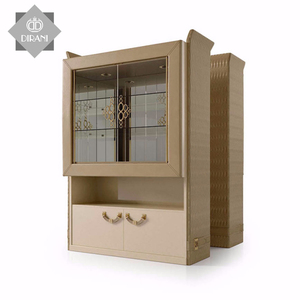 Meuble de salon moderne <span class=keywords><strong>vintage</strong></span> de luxe Buffet en cuir blanc <span class=keywords><strong>Mini</strong></span> vitrine d'angle pour la maison - Product Image 6