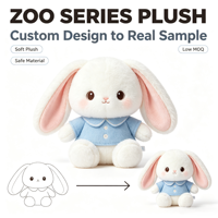 Boneka kelinci telinga jatuh yang aman untuk kulit, estetis, dan lucu, dengan pakaian kerah khusus, mainan kelinci lembut untuk dekorasi estetis kamar bayi.