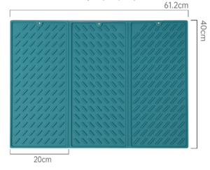 Tapis de séchage de vaisselle en silicone pliable, tapis à café, égouttoir de comptoir de cuisine, tapis de séchage de vaisselle non facile à nettoyer, grand - Product Image 1