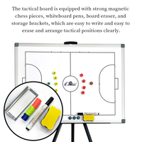 Tableau de tactique de football 5 contre 5 avec support trépied réglable, magnétique, double face, effaçable à sec, pour entraînement et coaching