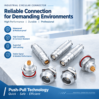 Connecteur coaxial multipolaire étanche IP68 série E (0E/1E/2E/3E) FFA ERA, 1 à 18 broches, à couplage automatique et anti-défaillance, pour détecteur de défauts