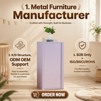 Mini-armoire d'angle durable à une porte en acier, rangement pour salon, casier métallique, gain de place, étagères réglables, moderne