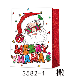 Sacs cadeaux en papier avec cordon <span class=keywords><strong>de</strong></span> serrage pour Noël, en gros, pour les cadeaux <span class=keywords><strong>de</strong></span> fêtes - Product Image 2