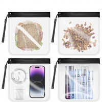 Sac de rangement portable en EVA transparent, étanche, anti-poussière, de qualité alimentaire, pour cosmétiques, articles de toilette, fermeture éclair, modèle de voyage 01