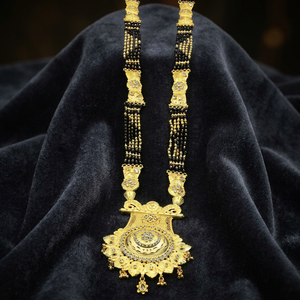 Wholesale 24K Micro Gold AD Stone Long Mangalsutra With Big Pendant, Fashion AD Mangalsutra, Traditional Wedding AD Mangalsutra. - Product Image 3