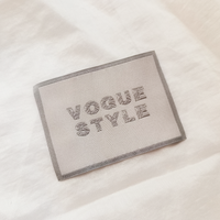 Étiquette tissée en polyester personnalisée avec logo de marque, étiquette tissée pour vêtements, étiquette tissée pour le col