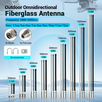 Antena de fibra de vidrio omnidireccional de alta ganancia impermeable de 2,4 GHz 12dBi Antena de estación base de 2400MHz 2500MHz para comunicación