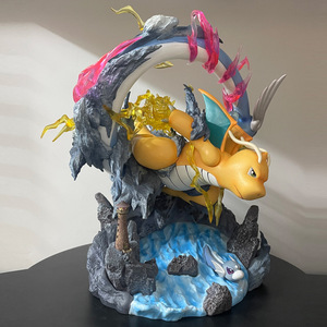 Figurine LED Lumineuse Dragonite Famille 30cm, Statue Anime Pokémon avec <span class=keywords><strong>Dratini</strong></span> & Dragonair, Modèle de Collection en PVC - Product Image 3