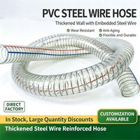 Tuyau en PVC renforcé de fil d'acier, flexible et durable, pour la ventilation industrielle, les pompes submersibles et l'extraction de carburant