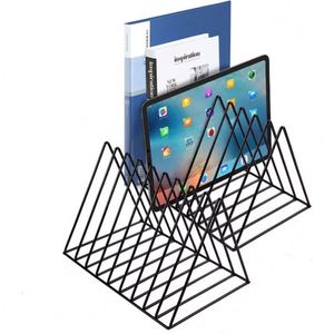 Vente Flash : Porte-revues de bureau en fil de fer métallique or rose, 9 fentes, forme triangulaire, qualité supérieure, vente en gros - Product Image 2