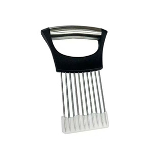 Hete Verkoop Multifunctionele 10 Prong Metalen Ui Tomaat Citroensnijder En Vlees Dunschiller Houder Roestvrij Staal Dunschiller Houder - Product Image 4