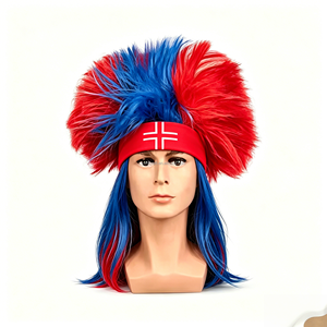 Pelucas Personalizadas HLC con el Espíritu del Equipo de Suiza, Pelucas para Fanáticos del Fútbol de Noruega, Pelucas para <span class=keywords><strong>Animadoras</strong></span> en Eventos Deportivos y Estadios - Product Image 5
