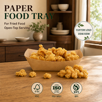Vassoio Ecologico Monouso per Alimenti con Laminazione Opaca per Sushi e Noodle in Carta Kraft