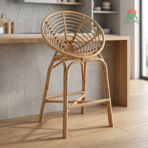 Silla Infantil de Mimbre Nhat Minh, Respaldo Redondo de Mimbre, Taburete Ecológico para el Hogar - Product Image 3