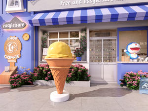 Köpük çekirdek dondurma koni heykel tabanı büyük reçine dayanıklı gıda zanaat oyun alanı ekran mağaza yılbaşı dekoru - Product Image 4