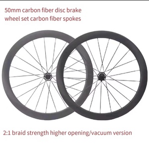 如吉旭700C碳纤维东丽T800公路自行车轮组盘式制动器21h孔<span class=keywords><strong>1</strong></span>年保修C50碳刀真空辐条 - Product Image 2