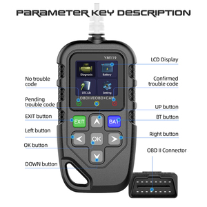 เครื่องมือวินิจฉัยเครื่องยนต์รถยนต์ Podofo OBD 12V หน้าจอ 1.8 นิ้ว ทดสอบข้อมูลเครื่องยนต์ได้อย่างแม่นยำ พร้อมอัปเดตซอฟต์แวร์ฟรีอย่างมีประสิทธิภาพ - Product Image 6