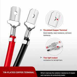 16AWG 10FT Kauçuk Kaplı Saf Bakır Kablo Kablo Demeti Uzatma Kiti LED Işık Barları Sürüş Sis Lambaları Kamyon Otomobil için - Product Image 3